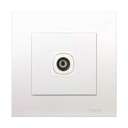 Schneider Electric Vivace TV Coaxial Outlet, 1-Gang, Clean White Faceplate for Aerial Connections – White 0