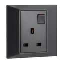 Legrand Belanko S 13A Single Switched Socket Anthracite 617741 0