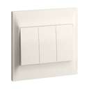 Legrand Belanko S 3-Gang 1-Way 16AX Switch Ivory 617804 0