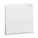 Legrand Galion Push Switch 10A Bell Symbol White 8.6x8.6x3.5cm 282411 0