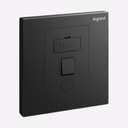Legrand Galion S 13A Switched Fused Connection Unit with Cord Outlet Black 282451-C 0