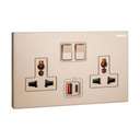 Legrand Galion 2-Gang Multistandard Switched Socket with USB-A and USB-C Rose Gold 282337-C1 0