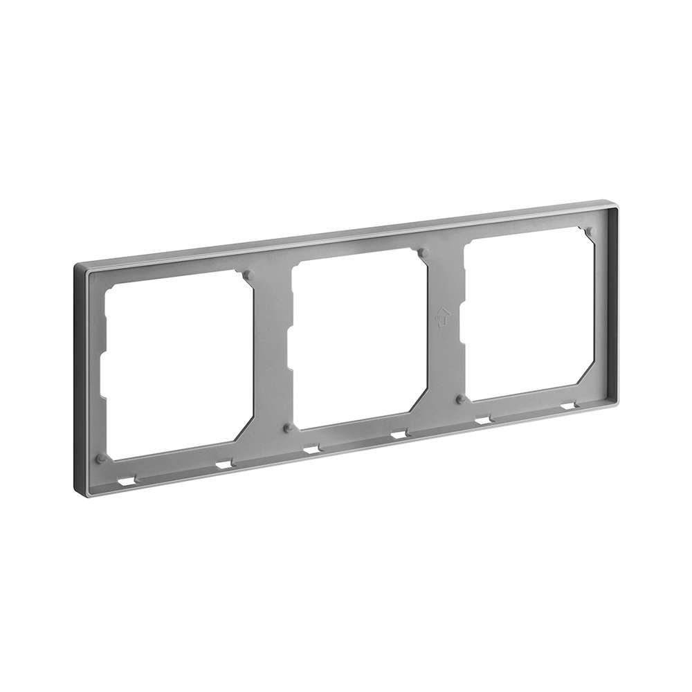 Legrand Galion 3-Gang Frame, Easy to Use & Mount, Refined Metallic Finish for Coordinated Triple Combinations – Dark Silver 0