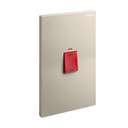 Legrand Galion 45A Double Pole Switch with LED Red Indicator 3×6 Large Plate Champagne 282429-C2 0