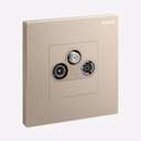 Legrand Galion TV FM and SAT Socket 1-Gang Triple Media Feed Rose Gold 282459-C1 0