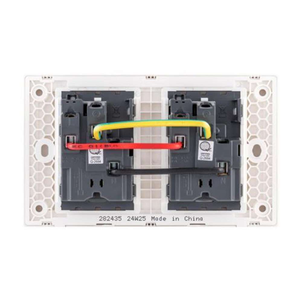 Legrand Galion Universal Double Switched Socket, Twin Universal Outlets, Suitable for Home & Office - White 2