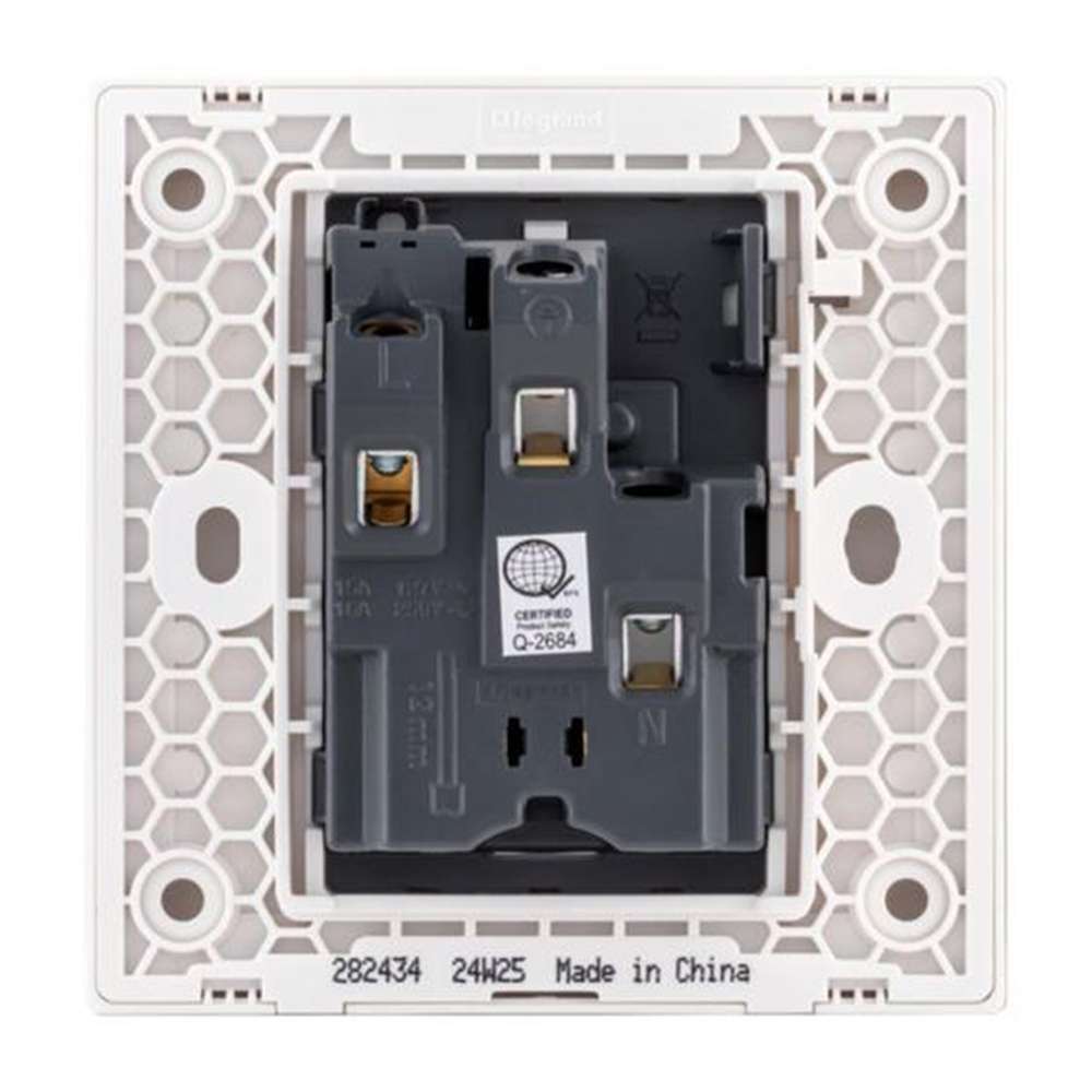 Legrand Galion Universal Switched Socket, Compact Multi-Standard Outlet, Suitable for Office & Hotels - Black 2