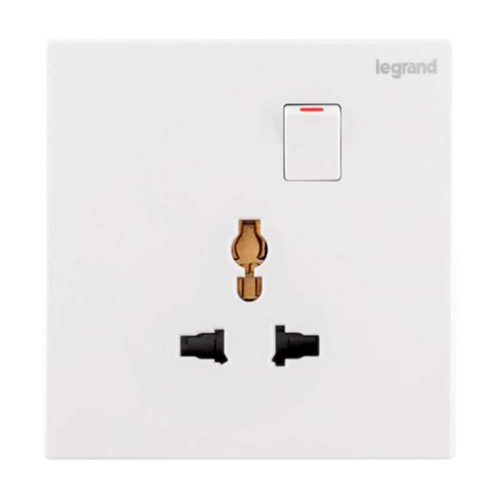 Legrand Galion Universal Switched Socket, Compact Multi-Standard Outlet, Suitable for Office & Hotels - White 1