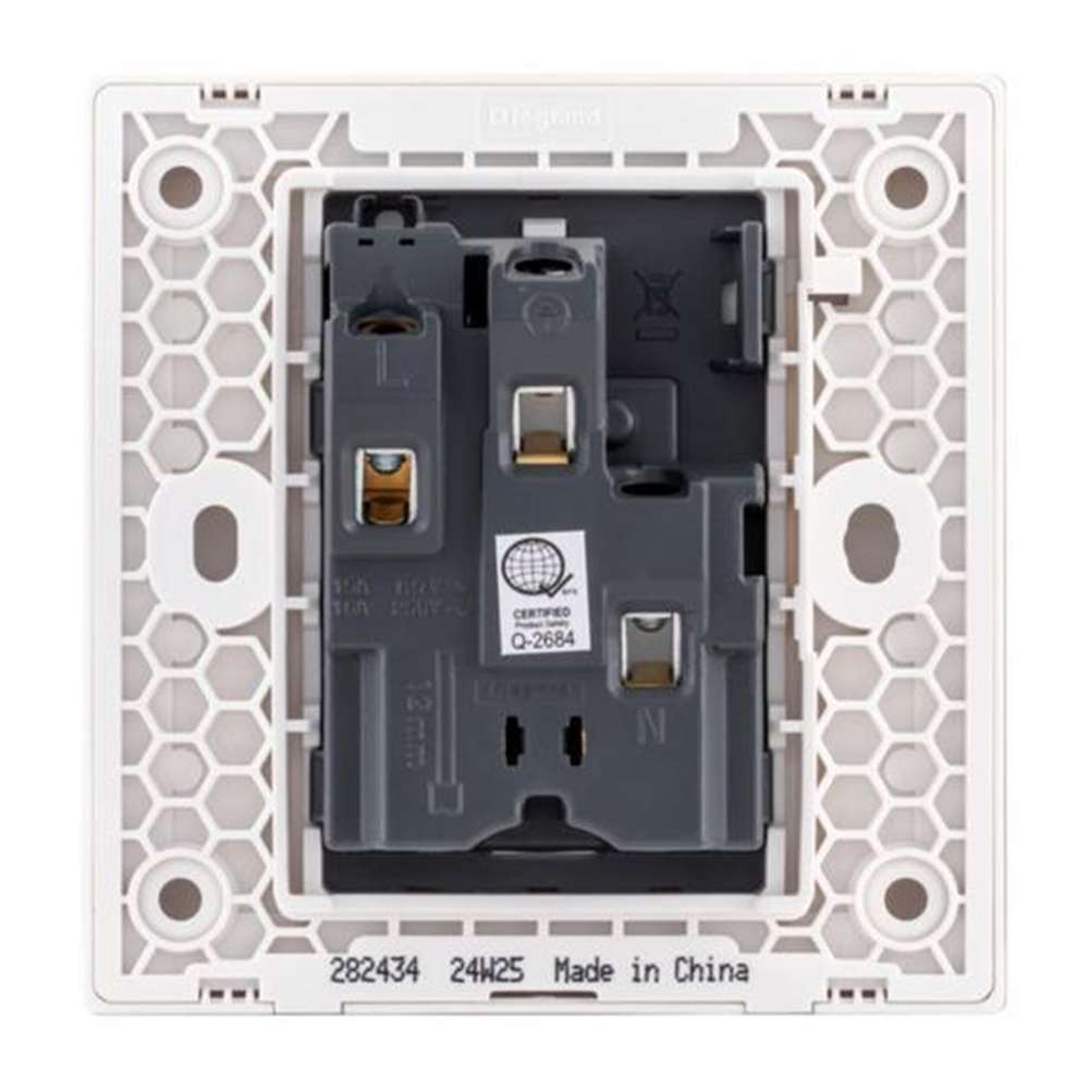 Legrand Galion Universal Switched Socket, Compact Multi-Standard Outlet, Suitable for Office & Hotels - White 2