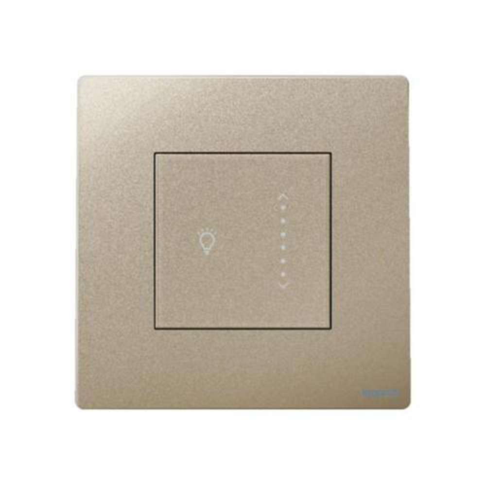 Legrand Mallia Senses 1-Gang 5 to 300 Watts Incandescent & 5 to 75 Watts Led Dimmer, Suitable for Bedrooms & Living Area – Champagne 1