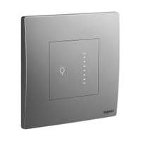 Legrand Mallia Senses 1-Gang LED Dimmer 5-300W Incandescent 5-75W LED Dark Silver 281286DS