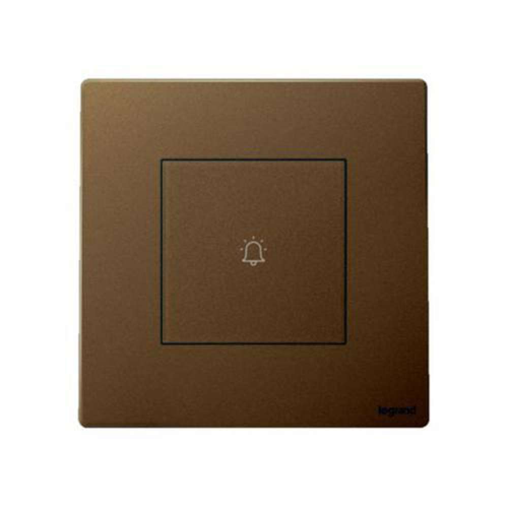 Legrand Mallia Senses Touch Bell Push Switch, 1-Gang 6A 200W, Low-Force Touch Activation, Suitable for Home & Apartments – Dark Bronze 1