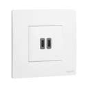 Legrand Mallia Senses Dual USB-C Charger 2-Module 30W Power Delivery White 281210MW 0