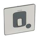 Legrand Synergy Sleek 20A Double Pole Switch with LED Flex Outlet Brushed Stainless 832016 0
