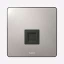 Legrand Synergy Sleek Single RJ45 Category 6 Data Outlet 1 Gang 4 mm Brushed Stainless Steel 832056 0