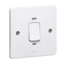 Legrand Synergy 45A Double Pole Switch with LED 3 x 3 White 730023 0