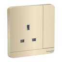 Schneider Electric AvatarOn 13A 250V 1-Gang Switched Socket, Wine Gold 0