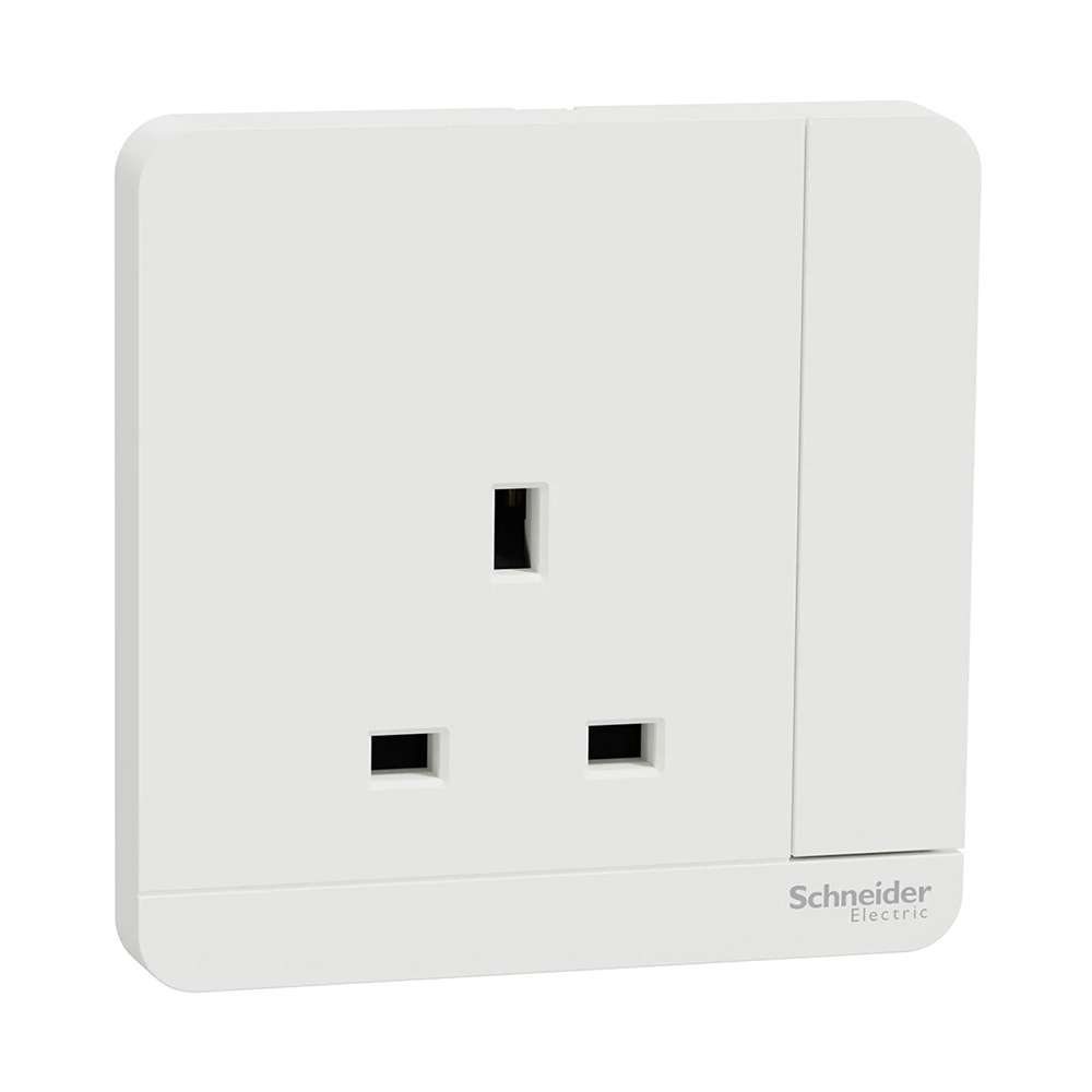 Schneider Electric AvatarOn 13A 250V 1-Gang Double-Pole Switched Socket, White 0