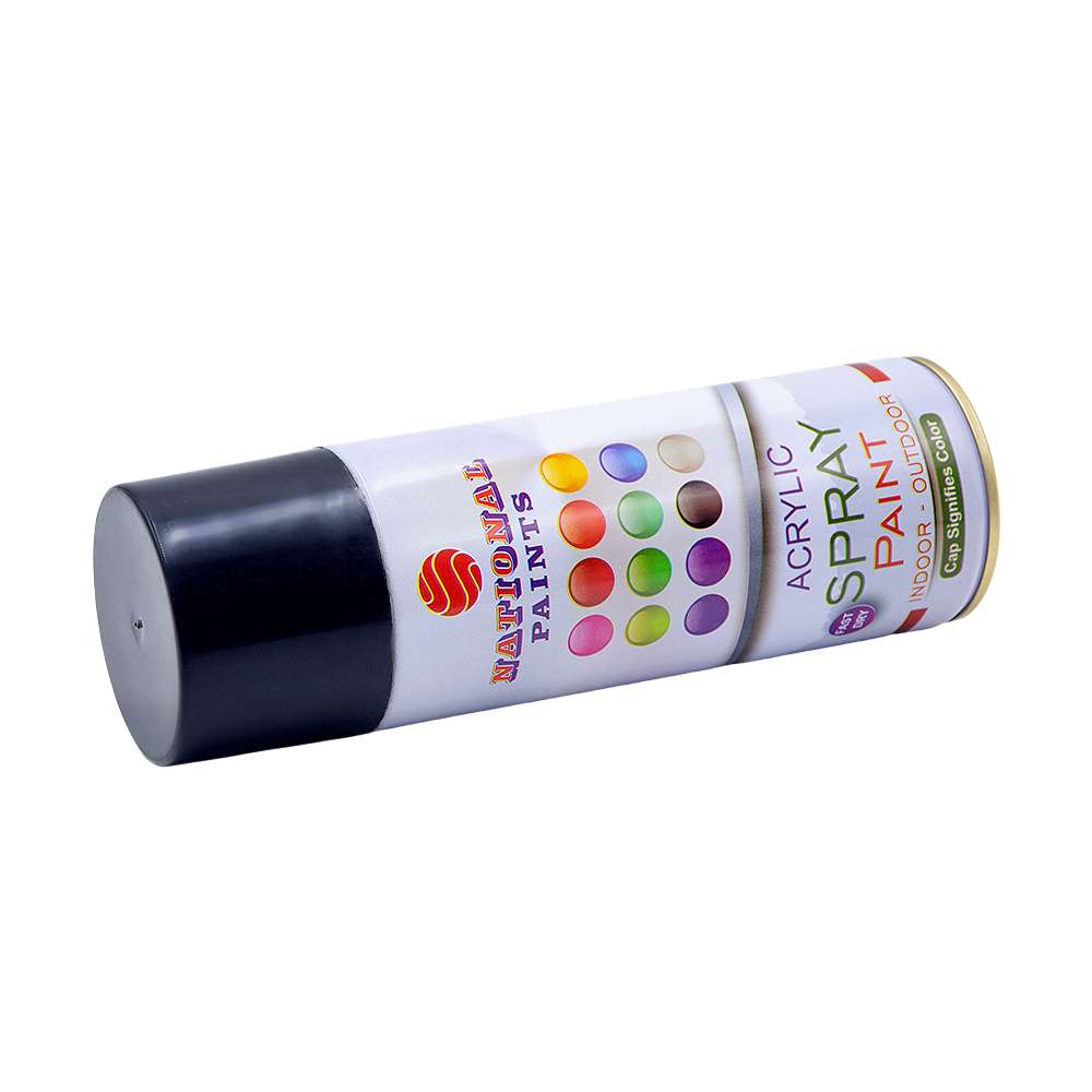 National Acrylic Spray Paint 400ML Black Gloss 2