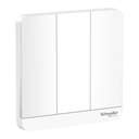 Schneider Electric AvatarOn 3 Gang 2 Way Switch, 16AX/20A, Clean White, Flush-Mount 0