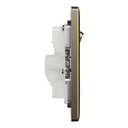 Schneider Electric UnicaX 13A 250V 1-Gang Double-Pole Switched Socket, Antique Brass 2