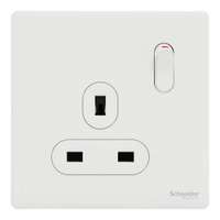 Schneider Electric UnicaX 13A 250V 1-Gang Double-Pole Switched Socket, Painted White