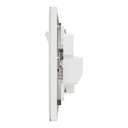 Schneider Electric UnicaX 13A 250V 1-Gang Double-Pole Switched Socket, Painted White 2