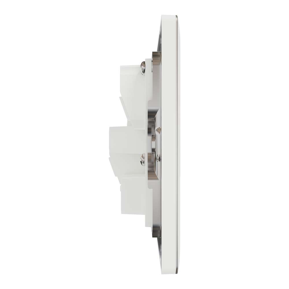 Schneider Electric UnicaX 13A 250V 1-Gang Double-Pole Switched Socket, Painted White 4