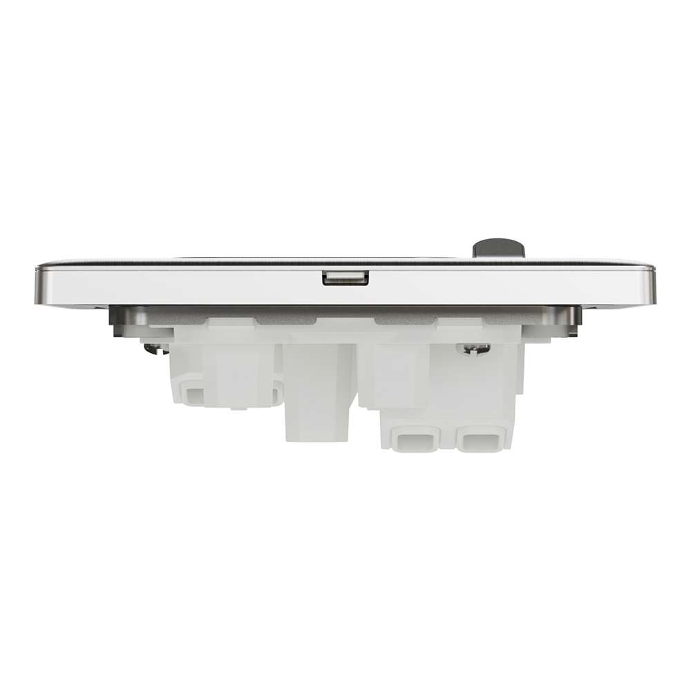 Schneider Electric UnicaX 13A 250V 1-Gang Double-Pole Switched Socket, Stainless Steel 5