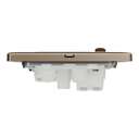 Schneider Electric UnicaX 13A 250V 1-Gang Double-Pole Switched Socket with LED, Dark Bronze 3