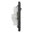 Schneider Electric UnicaX 13A 250V 1-Gang Double-Pole Switched Socket with LED, Jet Black 3