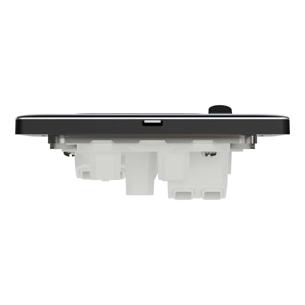 Schneider Electric UnicaX 13A 250V 1-Gang Double-Pole Switched Socket with LED, Jet Black 4