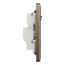 Schneider Electric UnicaX 13A 250V 1-Gang Switched Socket, Antique Brass 1