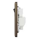 Schneider Electric UnicaX 13A 250V 1-Gang Switched Socket, Antique Brass 2