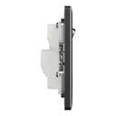 Schneider Electric UnicaX 13A 250V 1-Gang Switched Socket with LED, Dark Grey 2