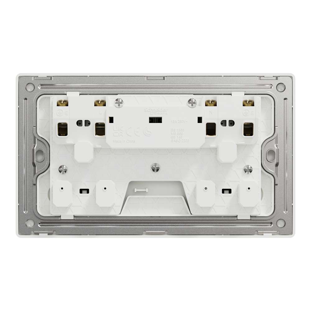 Schneider Electric UnicaX 13A 250V 2-Gang Double-Pole Switched Socket with LED, Antique Brass 6