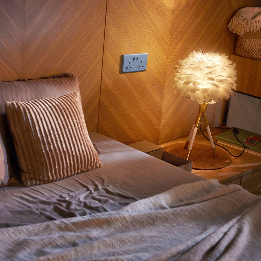 Schneider Electric UnicaX 13A 250V 2-Gang Double-Pole Switched Socket with LED, Stainless Steel 7