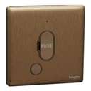 Schneider Electric UnicaX 13A Fused Spur with Neon, Premium Finish, Dark Bronze, Flush-Mount 0