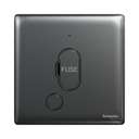 Schneider Electric UnicaX 13A Fused Spur with Neon, Graphite Tone, Dark Grey, Flush-Mount 1