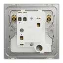 Schneider Electric UnicaX 13A Fused Spur with Neon, Fingerprint-Resistant Plate, Stainless Steel, Flush-Mount 1
