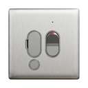 Schneider Electric UnicaX 13A Switched Fused Spur with Neon, Safety Isolation, Stainless Steel, Flush-Mount 0