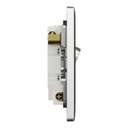 Schneider Electric UnicaX 13A Switched Fused Spur with Neon, Safety Isolation, Stainless Steel, Flush-Mount 3