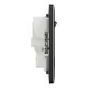 Schneider Electric UnicaX 13A 250V Twin-Gang Switched Socket with LED, Jet Black 4