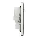 Schneider Electric UnicaX 13A 250V Twin-Gang Switched Socket with LED, Stainless Steel 4