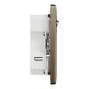Schneider Electric UnicaX 13A Single Switched Socket with A+C USB Charger, Antique Brass 5