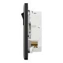 Schneider Electric UnicaX 13A Single Switched Socket with A+C USB Charger, Jet Black 3