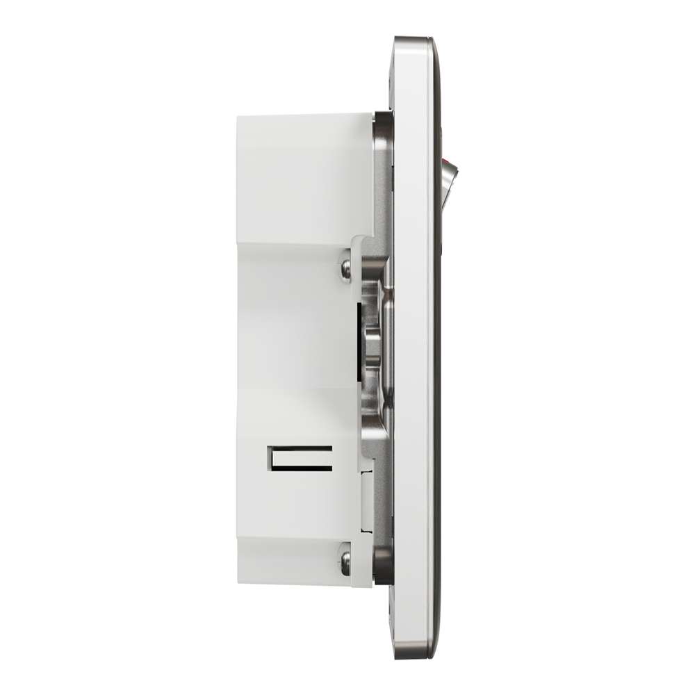 Schneider Electric UnicaX 13A Single Switched Socket with A+C USB Charger, Stainless Steel 2