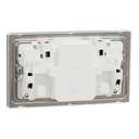 Schneider Electric UnicaX 13A Twin Switched Socket with A+C USB Charger, Antique Brass 1