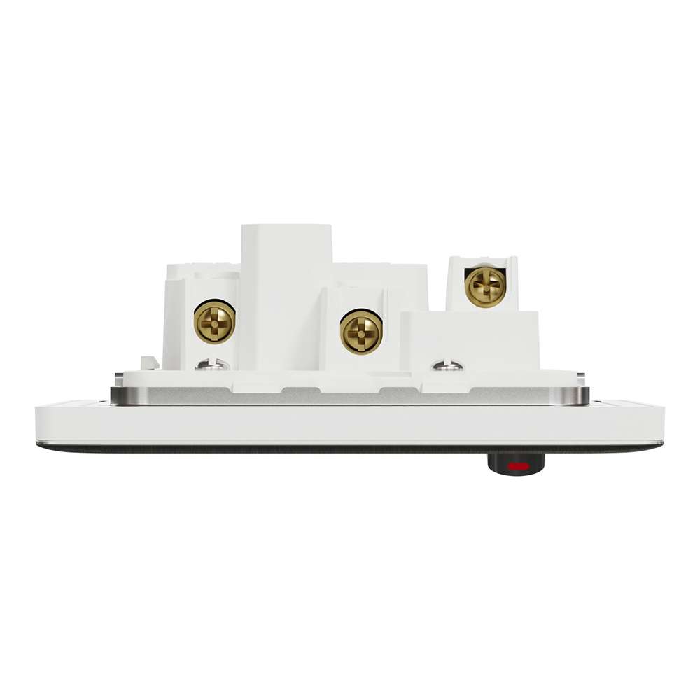 Schneider Electric UnicaX 15A 250V 1-Gang 3 Round Pin Switched Socket with LED, Stainless Steel 6