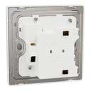 Schneider Electric UnicaX 16A 1-Gang International Socket, Painted White, Shuttered & Multi‑Standard 3